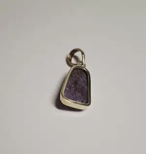 Nieuwe zilveren hanger met charoiet] Charoiet kopen? Bied vanaf 55!