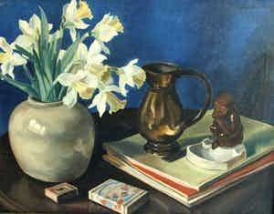 Andre van der Vossen - Olieverf op doek – Ingelijst stilleven - vroeg werk uit 1933 verkocht voor € 450!