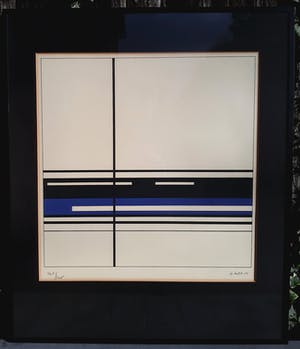 Jean Gorin - Geometrisch abstracte compositie, litho (ingelijst) kopen? Bied vanaf 195!