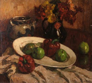 Alfons Van Beurden - Olieverf op doek, Paprika's - Ingelijst kopen? Bied vanaf 150!