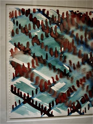 Stan Klamer - Geometrisch-abstract Aquarel "Luchtschap" expositie Galerie Asselijn Amsterdam kopen? Bied vanaf 20!