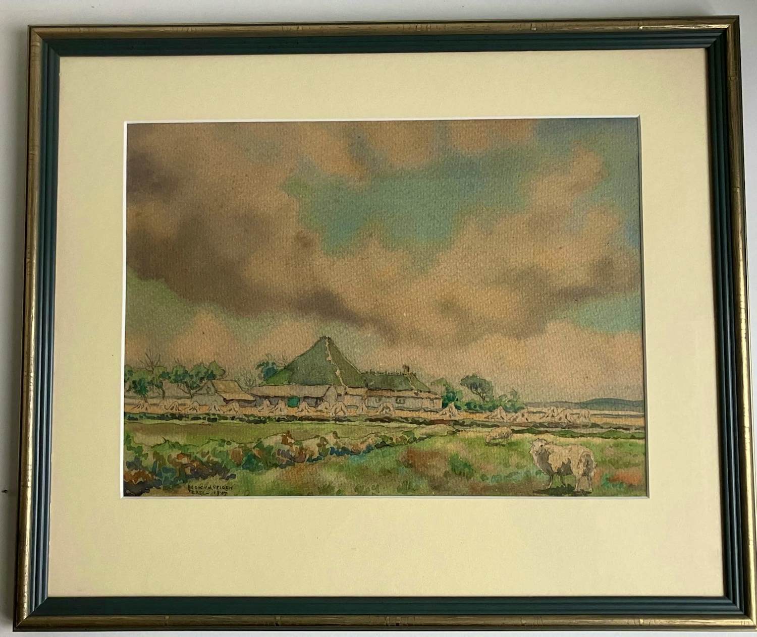 Ad Blok van der Velden - Schilderij van Texelse boerderij kopen? Bied vanaf 500!