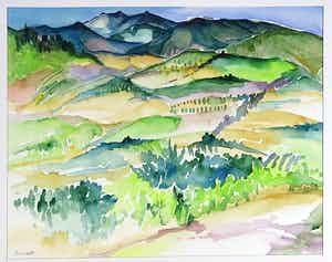 Joe Wols - Aquarel, Provence verkocht voor € 1!