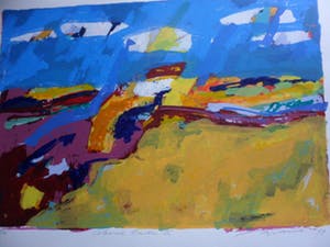 Willem Brauck - Zeefdruk. Titel,"Coloured Earth III". kopen? Bied vanaf 40!