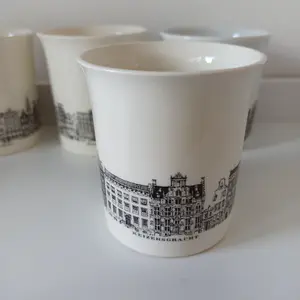 Villeroy en Boch - Amsterdamse grachten, 60s spaaractie van Nutroma, 4 kopjes kopen? Bied vanaf 1!