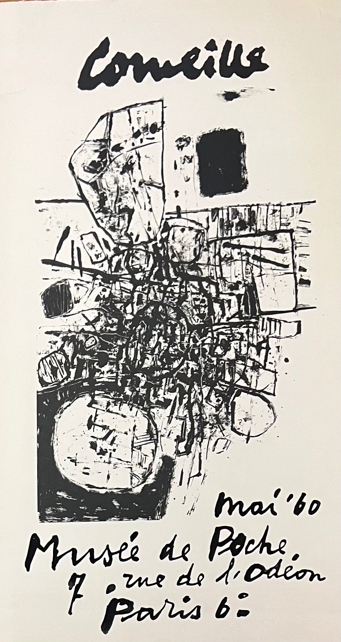 AcheterCorneille - Oude lithografie uit 1960 met titel in gouache - Mineralogisch landschap? Enchérissez de 500!