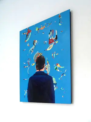 Gerard Boersma - Sky Blue (zelfportret met Kadinsky) kopen? Bied vanaf 1!