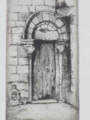 Jan Poortenaar - Old Playhouse Close & Old doorway Holyrood - Etsen kopen? Bied vanaf 50!