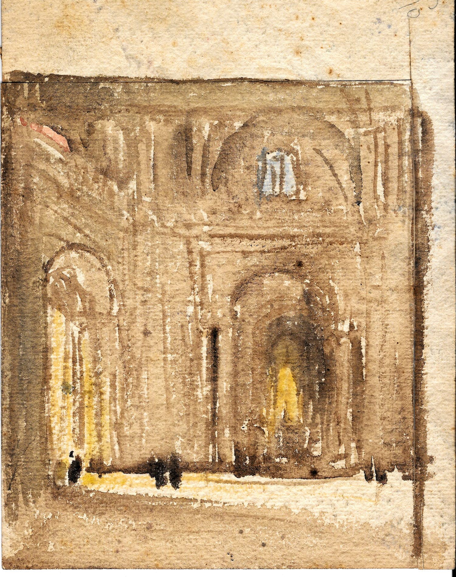 Ko Cossaar - studie voor een kerkinterieur kopen? Bied vanaf 20!