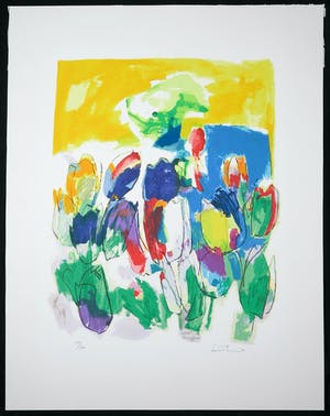 Lou Thissen - Zeefdruk, Tulpen kopen? Bied vanaf 1!