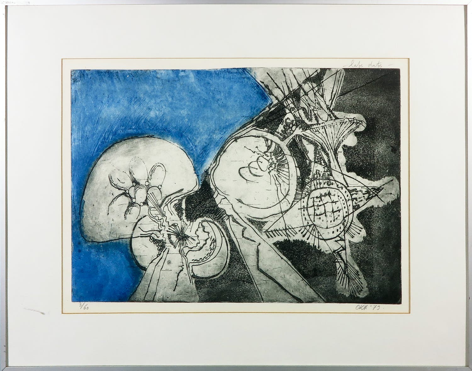 Kees Okx - Ets, Late date - Ingelijst kopen? Bied vanaf 1!