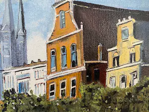 Niet of onleesbaar gesigneerd - bloemenverkoope aan de gracht kopen? Bied vanaf 1!