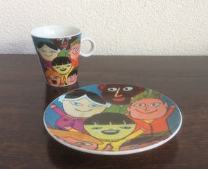 Plateelfabriek Schoonhoven N.V. - VIER KOPJES met GEBAKSBORDJE kopen? Bied vanaf 20!