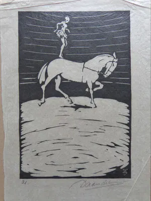 Daan de Vries - LOT VAN 4 STUKS / ZW-W HOUTSNEDE / SIG kopen? Bied vanaf 55!