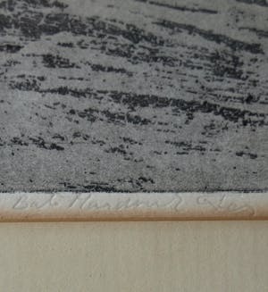 Ber Mengels - Ingelijste ets, Mediterraan mijnlandschap - 1963 kopen? Bied vanaf 35!