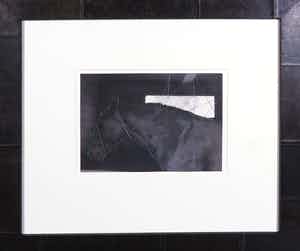 Berend Strik - Geborduurde foto, Paard - Ingelijst verkocht voor € 150!