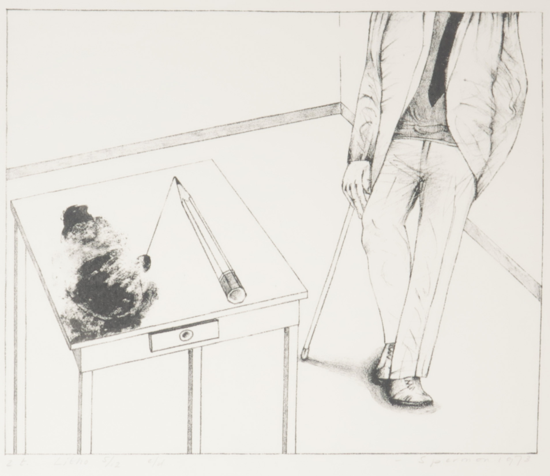 Kees Spermon - Litho, Zonder titel kopen? Bied vanaf 1!