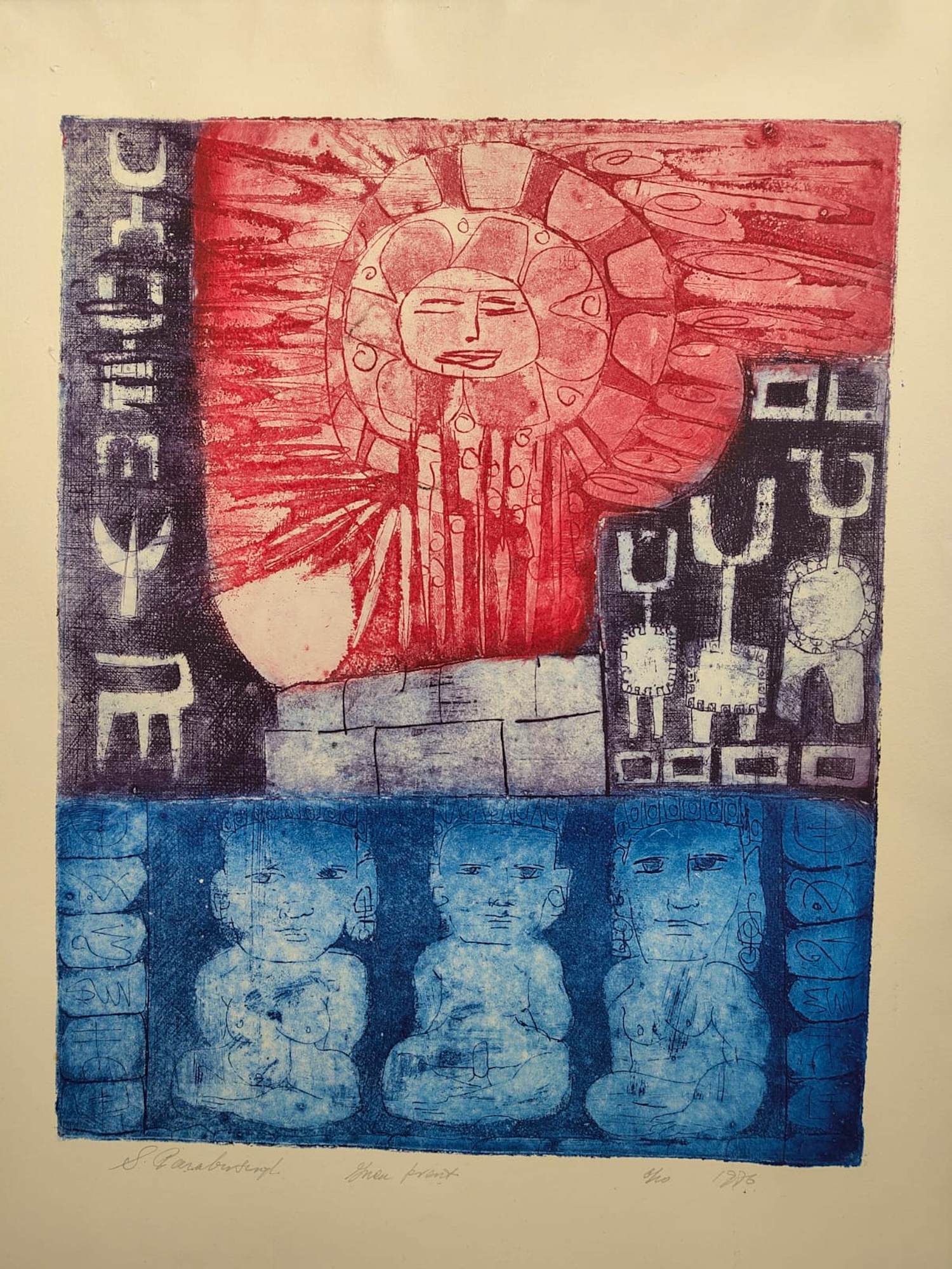 Sam Parabirsingh - Lithographie originale de 1976 – Signée et numérotée kopen? Bied vanaf 40!