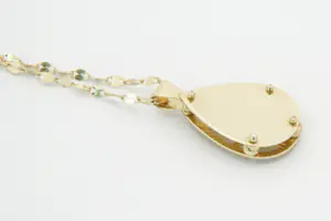 20- Zeer fijn 14 Krt gouden collier met fraai opengewerkte moeder & kind hanger kopen? Bied vanaf 155!