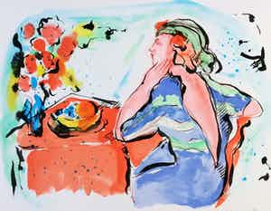 Nic Jonk - De rode tafel verkocht voor € 45!