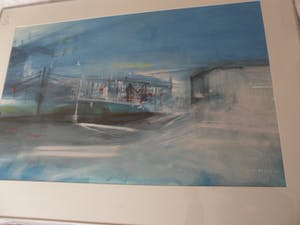 Bert Bruijn - Prachtig werk van Bert Bruijn: Gouache (groot), gesigneerd '1986'. Ingelijst. kopen? Bied vanaf 40!