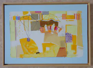 Anneke Peereboom - LUCE DEL GIORNO VI / KLEURZEEFDRUK PAPIER DOEK / 54x74cm / KADER / SIG / 1998 kopen? Bied vanaf 30!