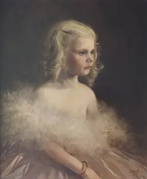 Dorus Arts - Portret van meisje in roze jurk kopen? Bied vanaf 300!