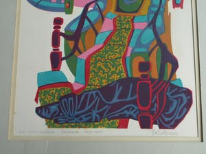 Jan Battermann - Linosnede met een gedicht van Bertus Aafjes , De hond Kommer - 1974 kopen? Bied vanaf 40!