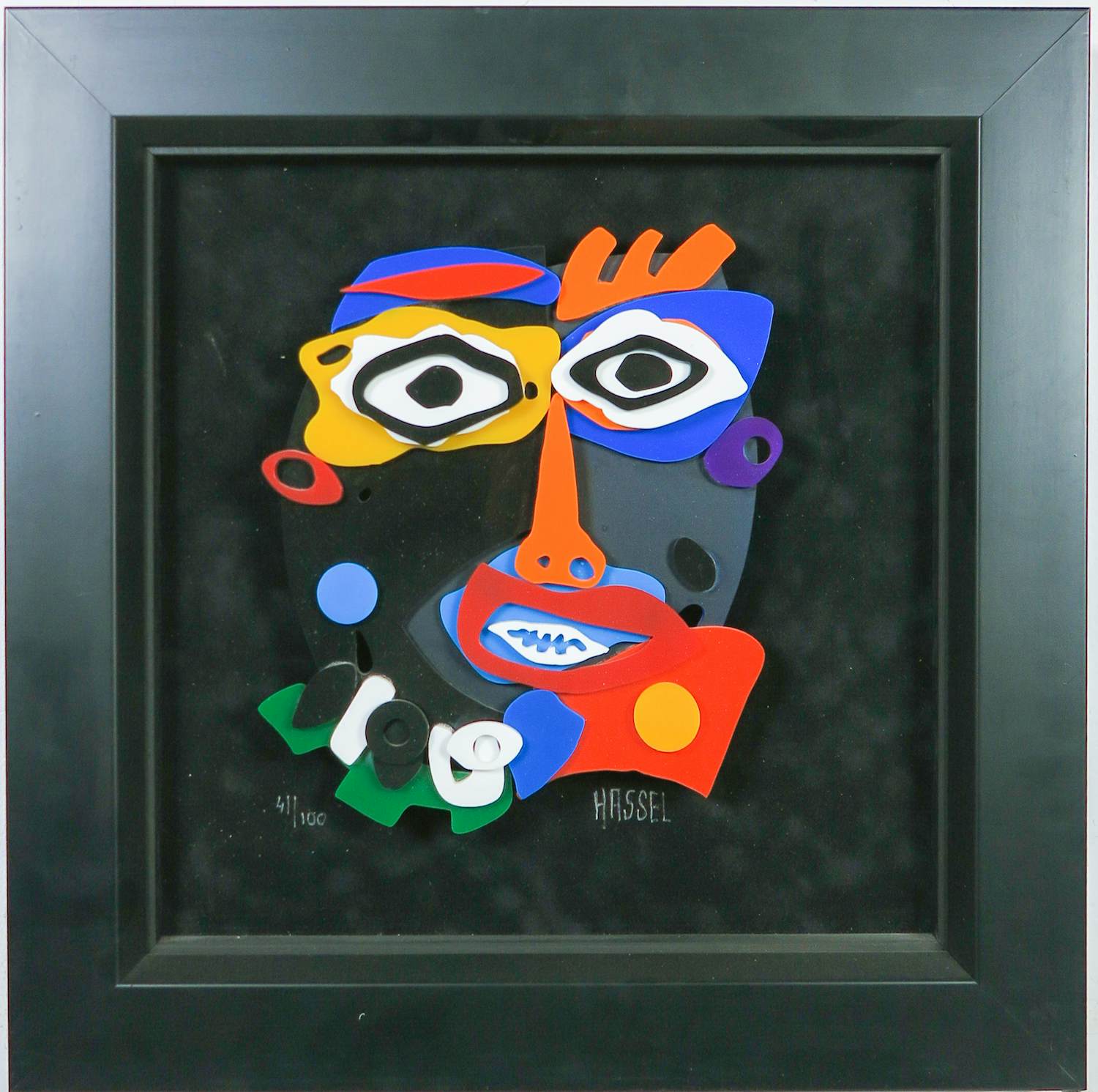 Ad van Hassel - 3D wandobject, Face - Ingelijst kopen? Bied vanaf 100!