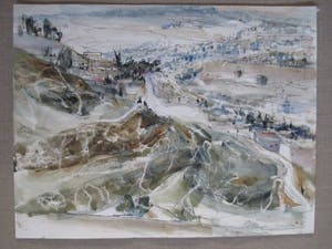 Piet Klaasse - Aquarel "Jerusalem" 1968 kopen? Bied vanaf 50!