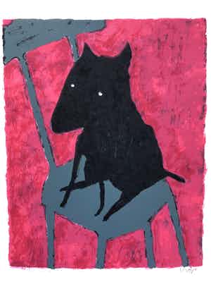 Peter Bastiaanssen - Hondje op stoel II verkocht voor € 45!