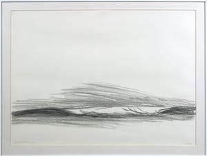 Paul Overhaus - Houtskool, Geabstraheerde Golf - Ingelijst kopen? Bied vanaf 1!