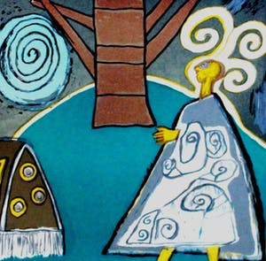 Corneille - Ingelijste zeefdruk - 1977 kopen? Bied vanaf 210!