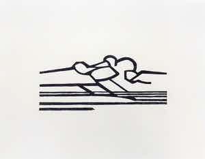 Paul Overhaus - Houtsnede op Japans papier - Eigen druk verkocht voor € 35!