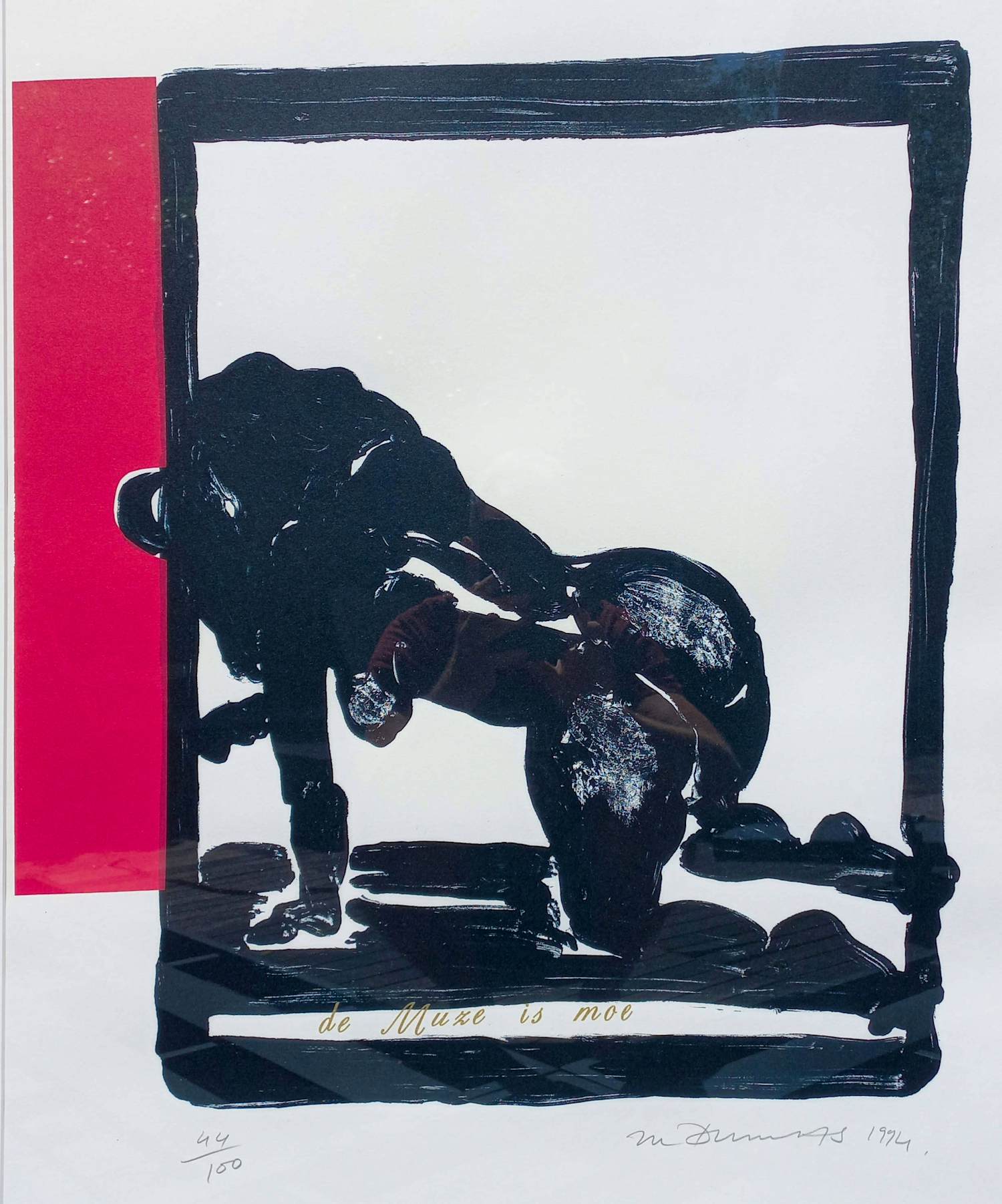 Marlene Dumas - De muze is moe, zeefdruk (netjes ingelijst, groot) kopen? Bied vanaf 1250!