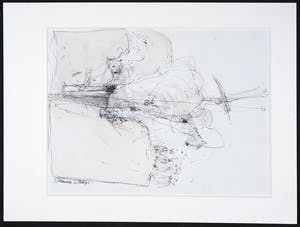 Franscz Witte - Pen- en aquareltekening, Zonder titel kopen? Bied vanaf 1!