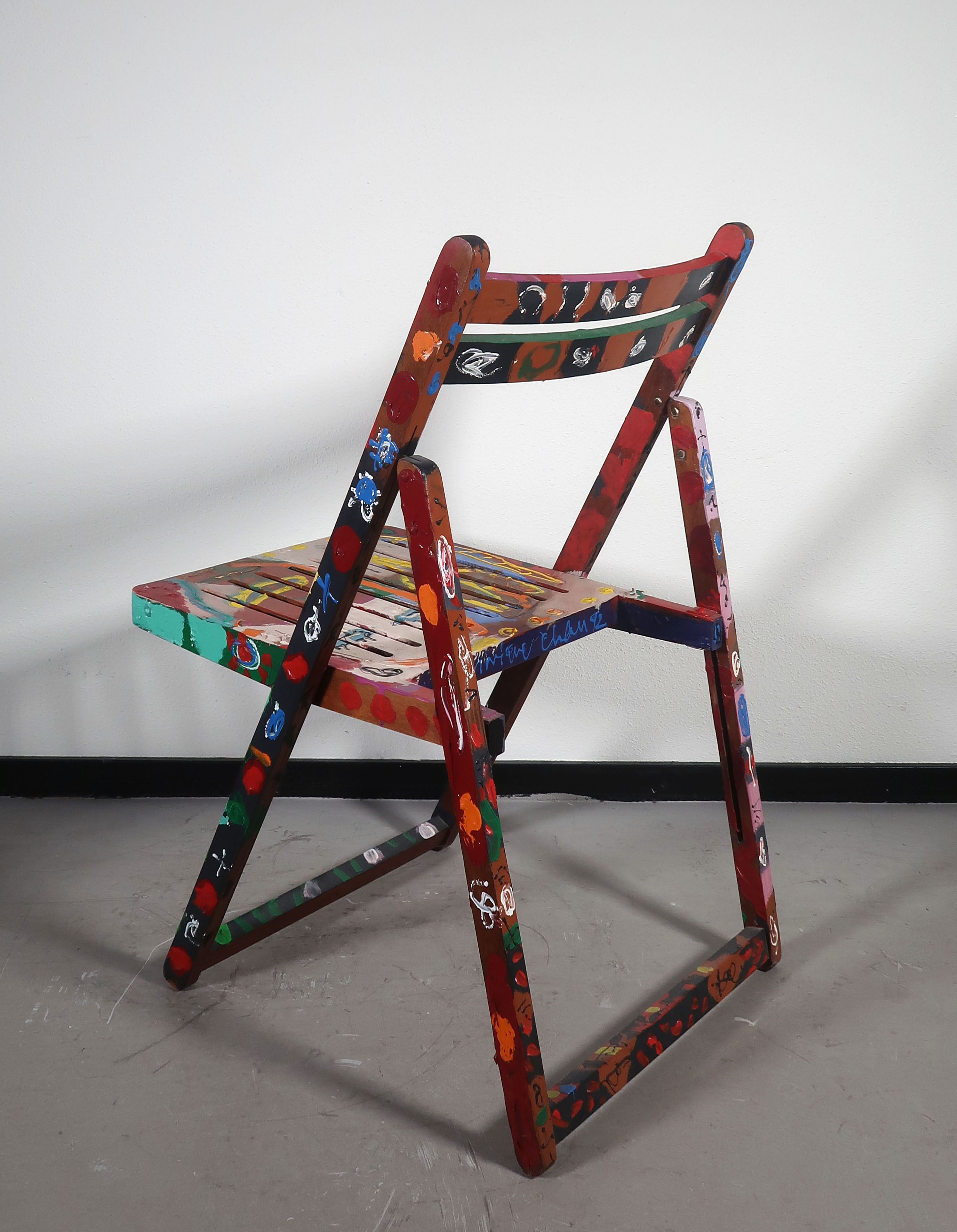 Dominique Chan - Acryl op hout, Stoel kopen? Bied vanaf 1!