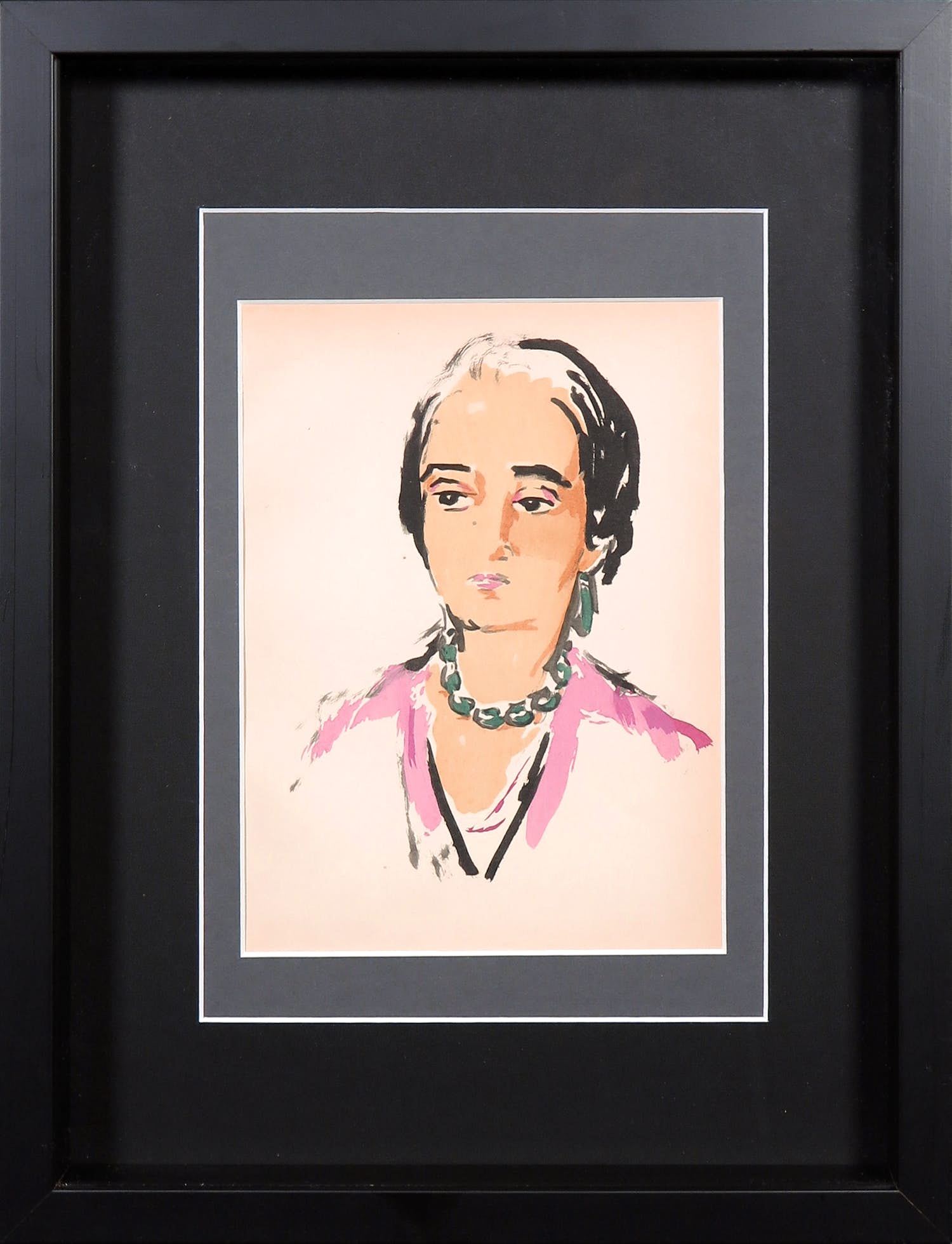 Kees van Dongen - Pochoir, Tête de femme verkocht voor € 1!