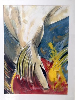 Hans Cornel - "Smasch" - Gemengde techniek, Ingelijst kopen? Bied vanaf 25!