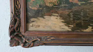 Ben Viegers - Dorpsgezicht met bruggetje kopen? Bied vanaf 450!