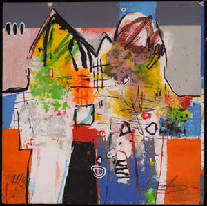 Kantcho Kanev - Zeefdruk op paneel, Z.T. Vijfluik - Ingelijst (Groot) kopen? Bied vanaf 80!