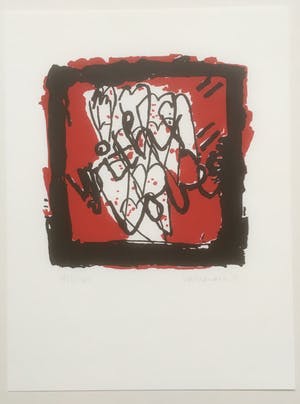 Marc Jonk - en 5 andere. Zeefdrukken. Thema liefde kopen? Bied vanaf 35!