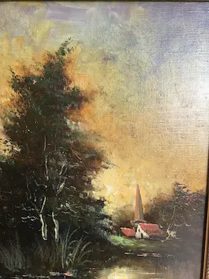 Niet of onleesbaar gesigneerd - Landschap Hollandse school. kopen? Bied vanaf 1!