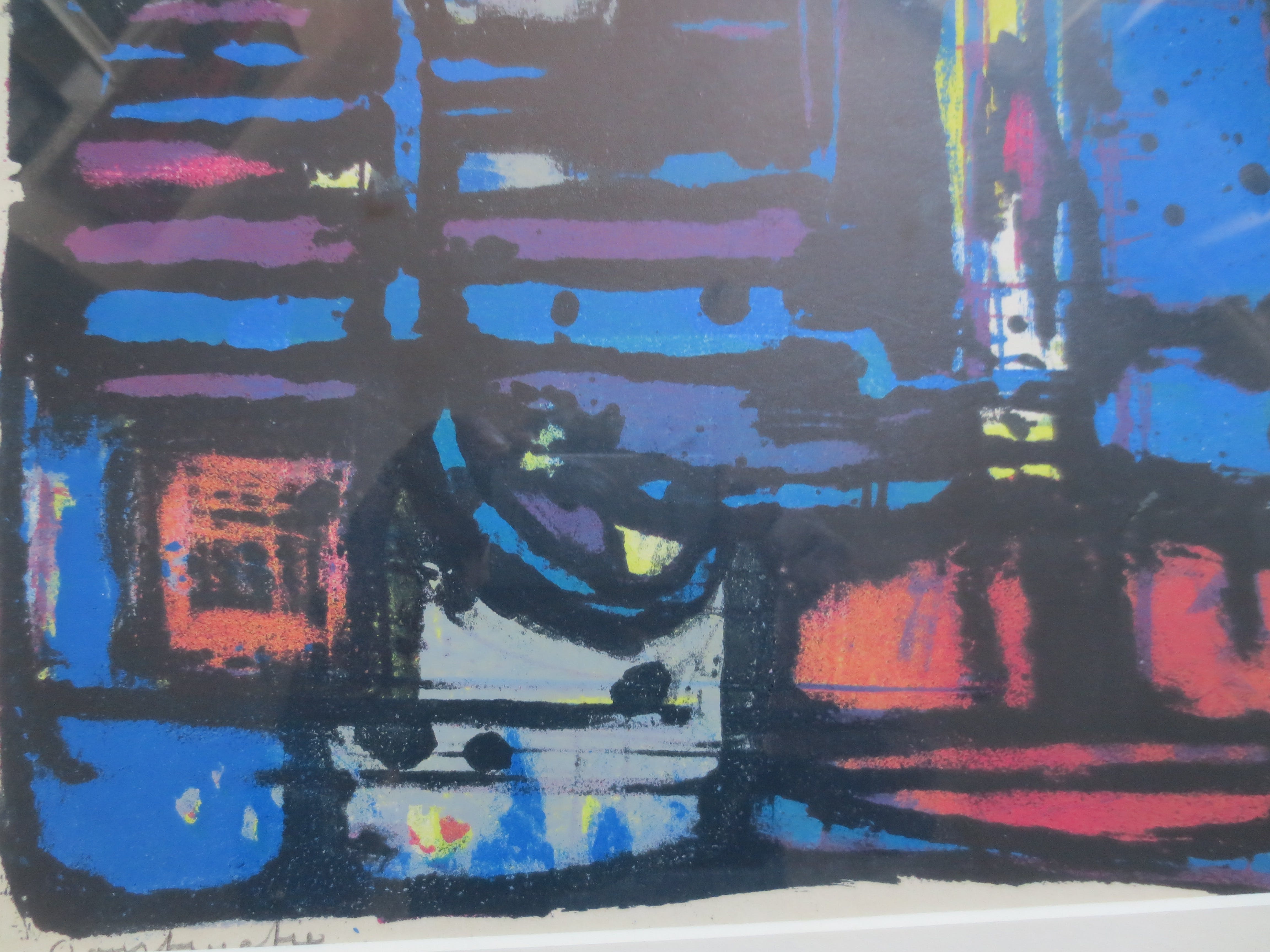 Wim Motz - Litho Compositie 1958 Unica Abstract kopen? Bied vanaf 80!