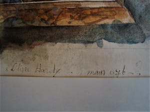 Maus Slangen - (Semarang 1948-) Knap geschilderde Aquarel "Laurel and Hardy" gesigneerd kopen? Bied vanaf 10!