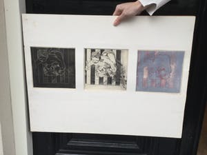 Niet of onleesbaar gesigneerd - C3312V - Toiletdame, drieluik kopen? Bied vanaf 10!