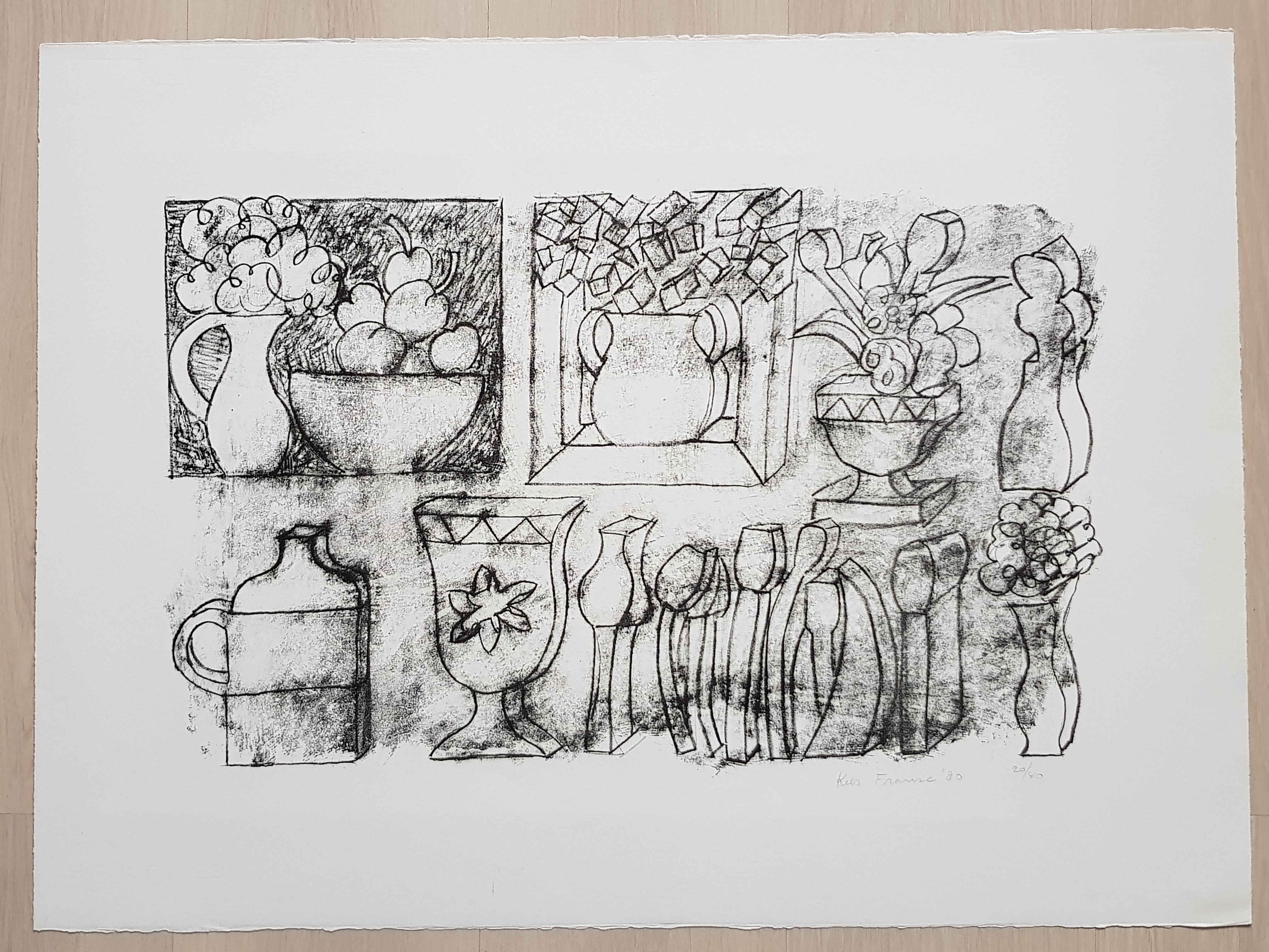 Kees Franse - Vier Litho,s - Gesigneerd & Gedateerd kopen? Bied vanaf 60!