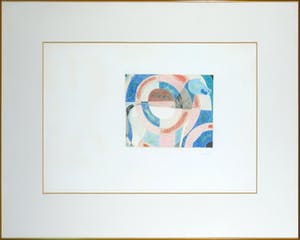 Theo Bitter - Kleurpotlood, Omtrekkende beweging Hommage Delaunay - Ingelijst kopen? Bied vanaf 1!