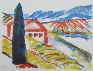 Jan Cremer - Zeefdruk, La Luce di Toscana - Ingelijst kopen? Bied vanaf 120!