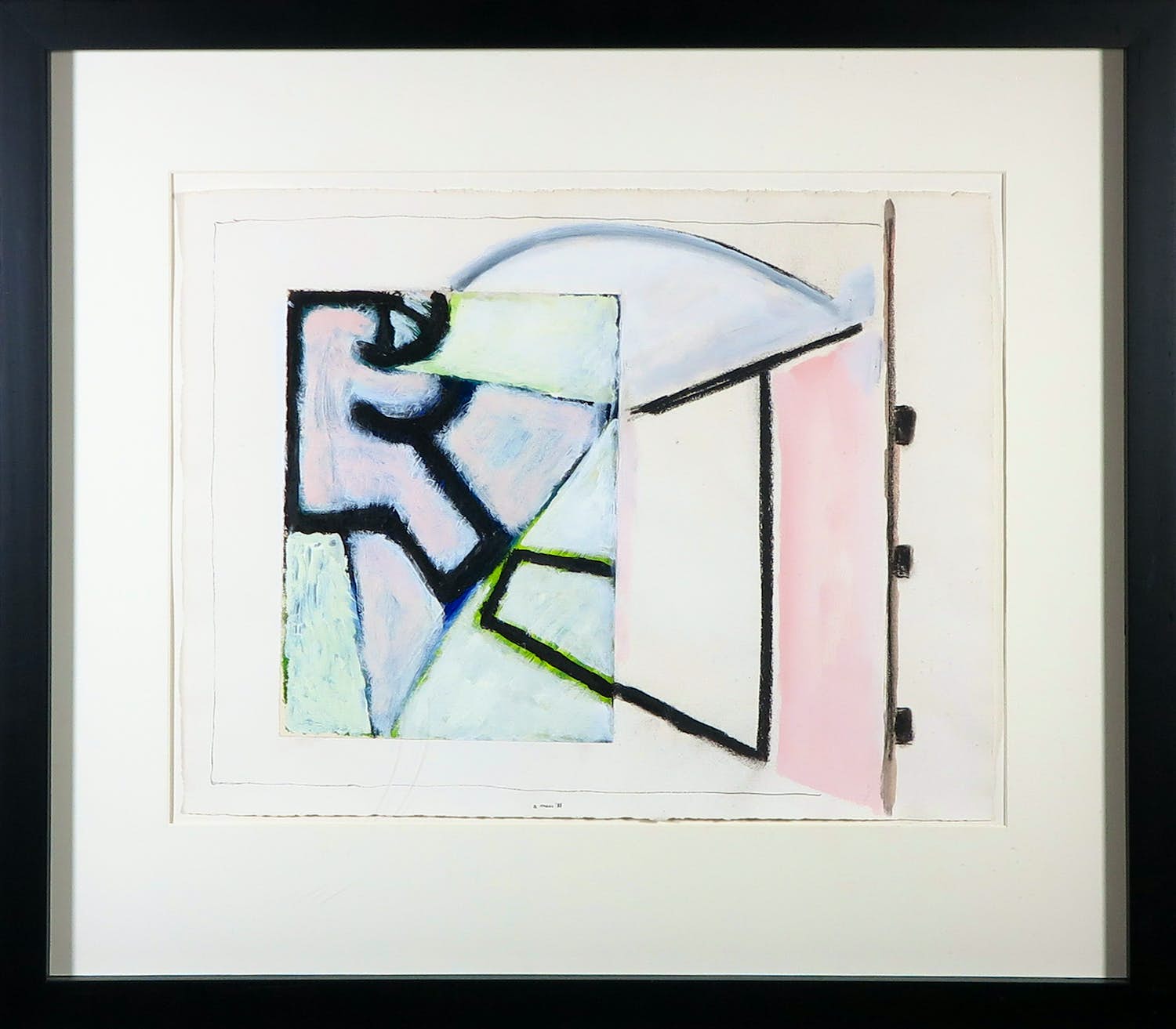 Agnes Maes - Gemengde techniek op papier, Zonder titel - Ingelijst verkocht voor € 350!